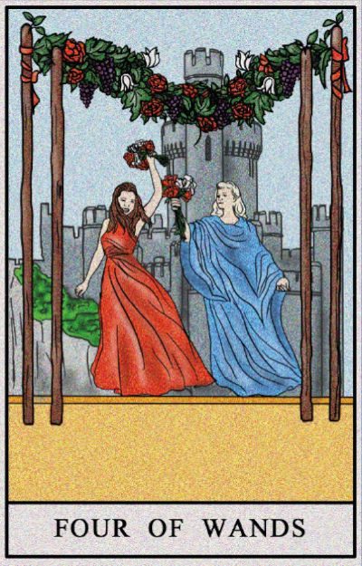 Karta Tarota - 4 Buław